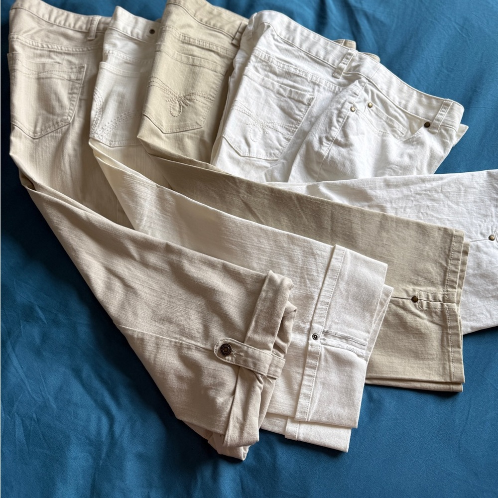 Bundle of 4 Neutral Tone Cropped Jeans